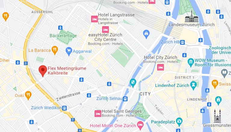 Zurich location - Flex Meetingräume Kalkbreite, Kalkbreitestrasse 6, CH-8003 Zürich, Switzerland Presenter skills training course in Zurich