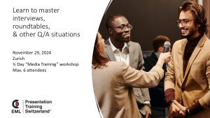 Masterclass - Media Training in Zurich